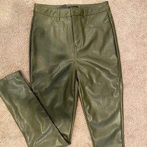Green Leather Pants